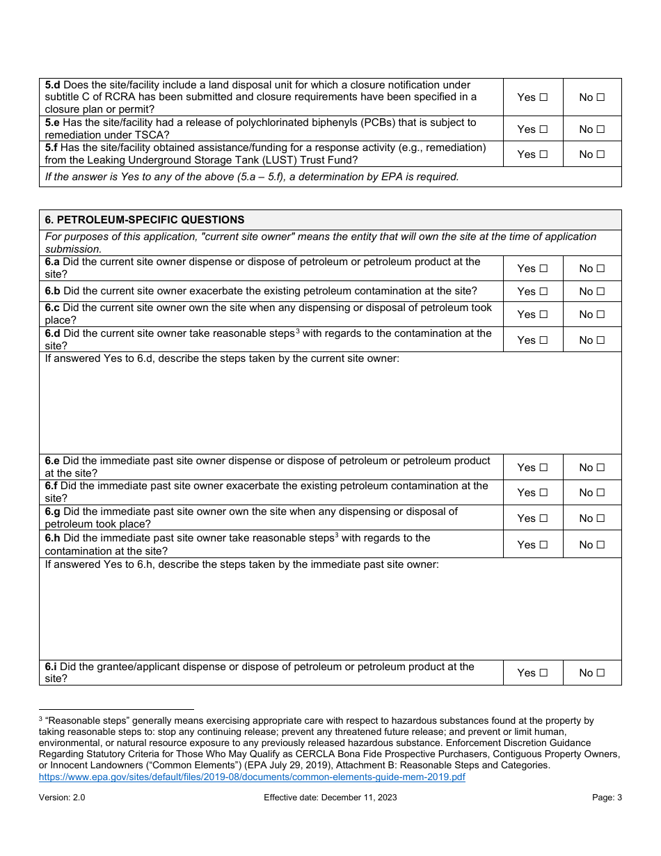 Nevada Petroleum Brownfield Site Eligibility Application - Nevada, Page 4