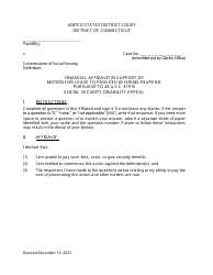 Motion for Leave to Proceed in Forma Pauperis Pursuant to 28 U.s.c. 1915 Social Security Disability Appeal - Connecticut, Page 2