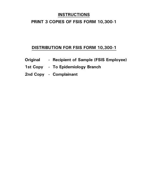 FSIS Form 10301-1  Printable Pdf