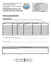 Montana Brucella Ovis Certified Free Flock Application - Montana, Page 2