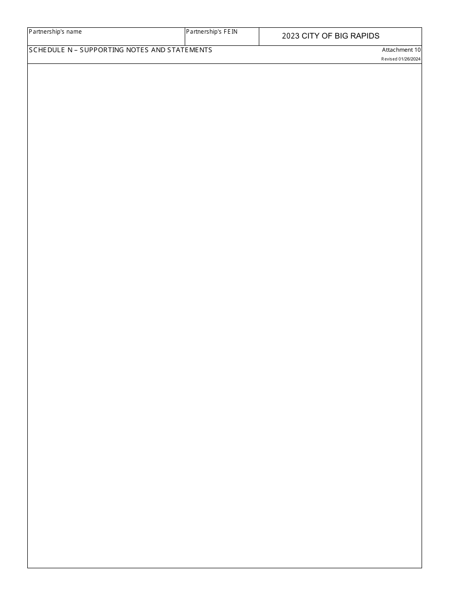 Form BR-1065 Partnership Income Tax Return - City of Big Rapids, Michigan, Page 8