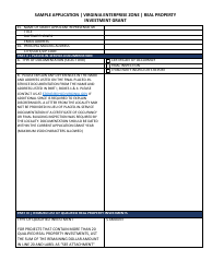 Virginia Enterprise Zone Real Property Investment Grant Application - Virginia, Page 2
