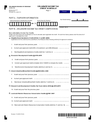 Form 700 Delaware Income Tax Credit Schedule - Delaware