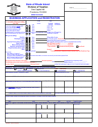 Document preview: Form BAR Business Application and Registration - Rhode Island