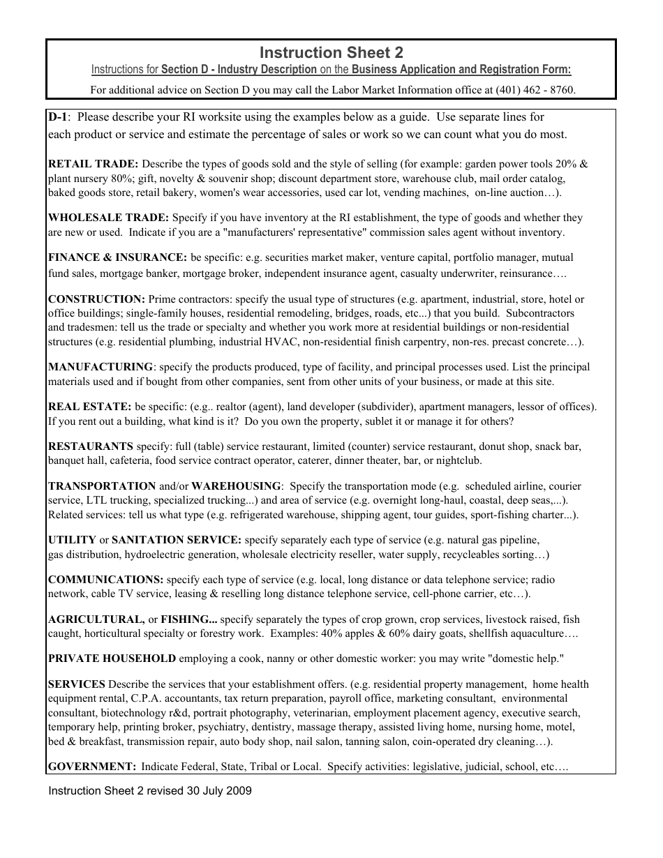 Form BAR Business Application and Registration - Rhode Island, Page 4