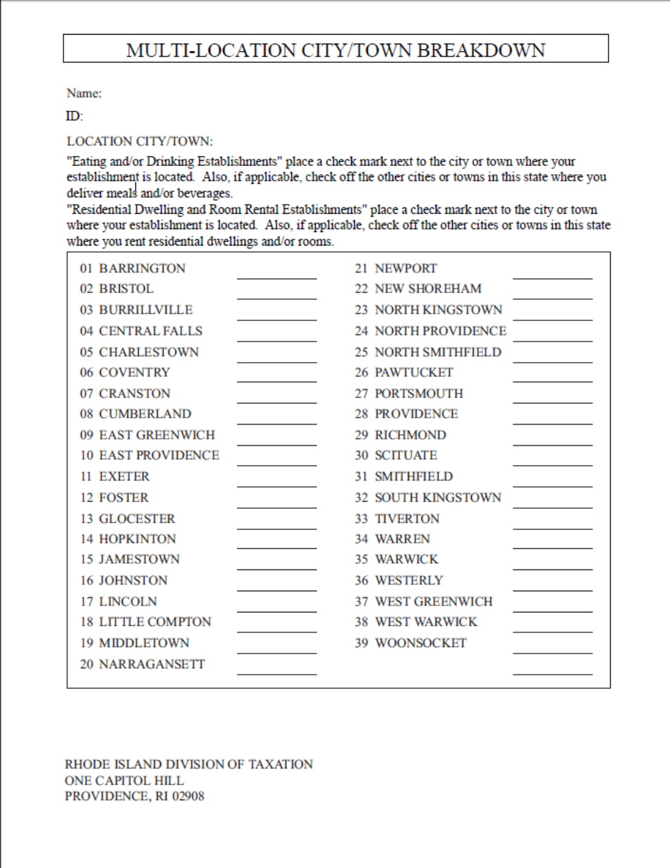 Form BAR Business Application and Registration - Rhode Island, Page 8
