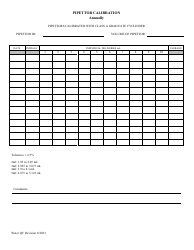 Document preview: Pipettor Calibration - Annually - Illinois