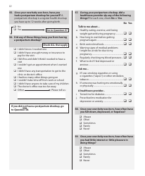 Pregnancy Risk Assessment Monitoring System Questionnaire - Illinois, Page 10