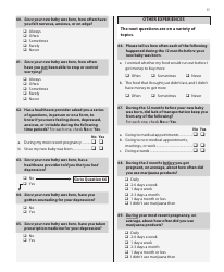 Pregnancy Risk Assessment Monitoring System Questionnaire - Illinois, Page 11