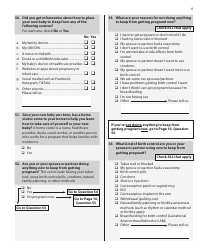 Pregnancy Risk Assessment Monitoring System Questionnaire - Illinois, Page 9