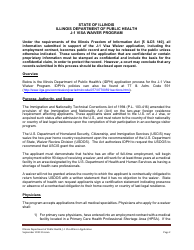State 30 J-1 Visa Waiver Program Application - Illinois, Page 2
