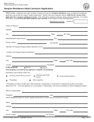 Document preview: Form 445102 Hospice Residence Initial Licensure Application - Illinois