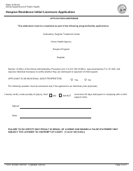 Form 445102 Hospice Residence Initial Licensure Application - Illinois, Page 5