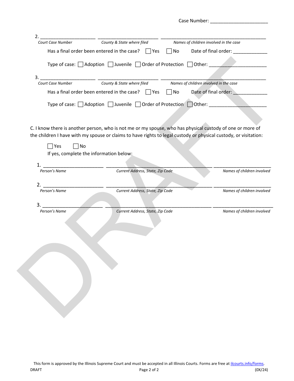 Other Information About Your Children - Draft - Illinois, Page 2