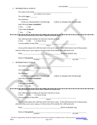 Additional Children Information (Dissolution of Marriage/Civil Union) - Draft - Illinois, Page 2