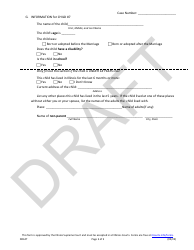 Additional Children Information (Dissolution of Marriage/Civil Union) - Draft - Illinois, Page 3