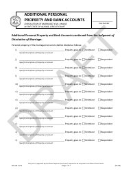Document preview: Form DV-AM123.2 Additional Personal Property and Bank Accounts - Draft - Illinois