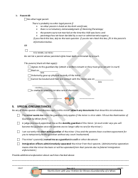 Minor Information Form Guardian of Minor (Person Only) - Draft - Illinois, Page 4