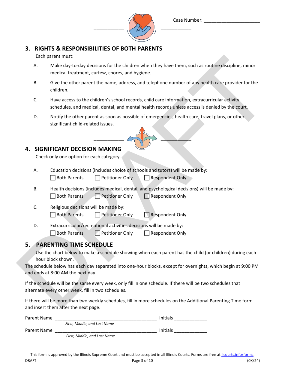 Parenting Plan - Draft - Illinois, Page 3