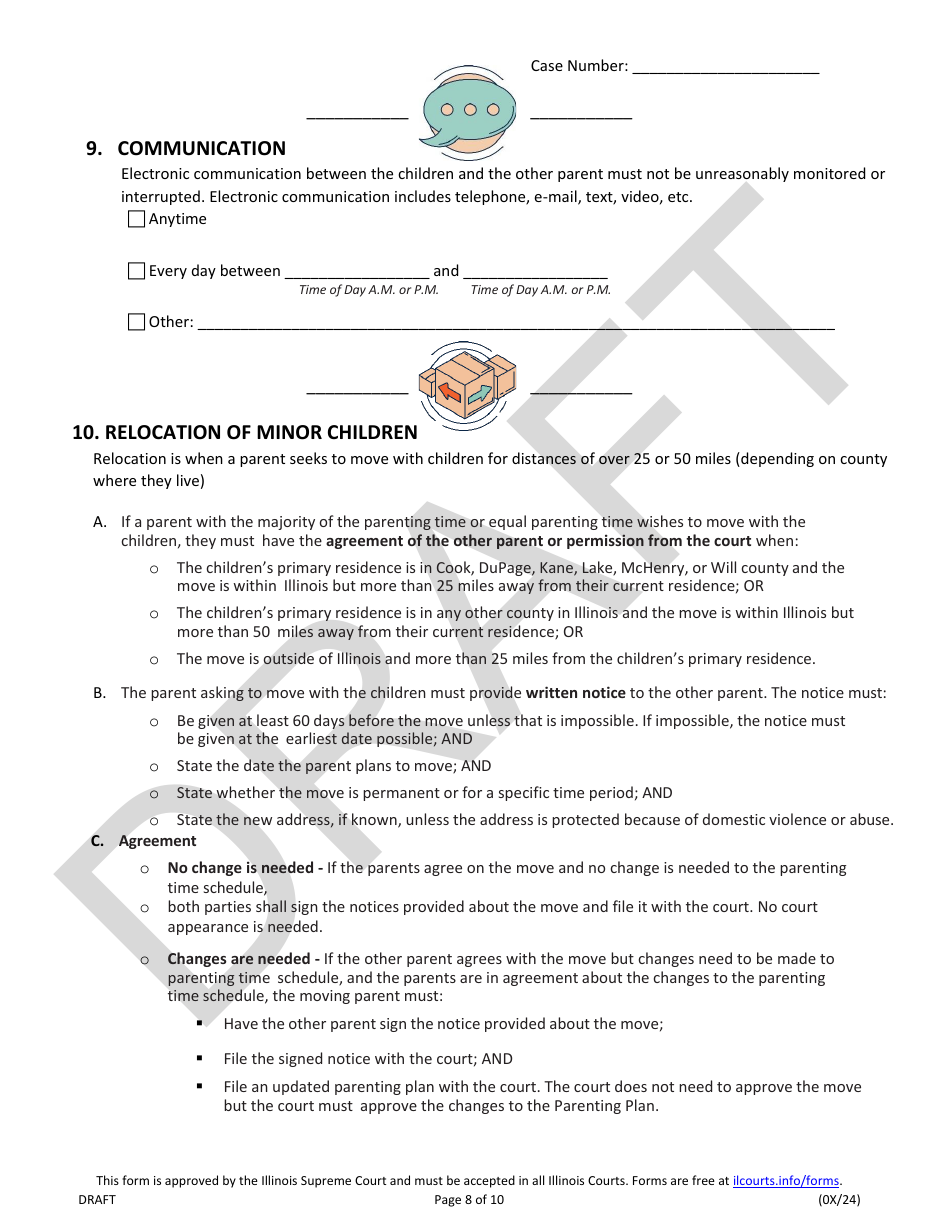 Illinois Parenting Plan Draft Fill Out Sign Online and Download Illinois Parenting Plan Draft Fill Out Sign Online and Download
