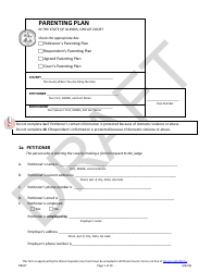 Document preview: Parenting Plan - Draft - Illinois