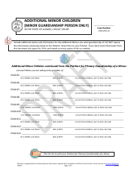 Document preview: Additional Minor Children (Minor Guardianship Person Only) - Draft - Illinois