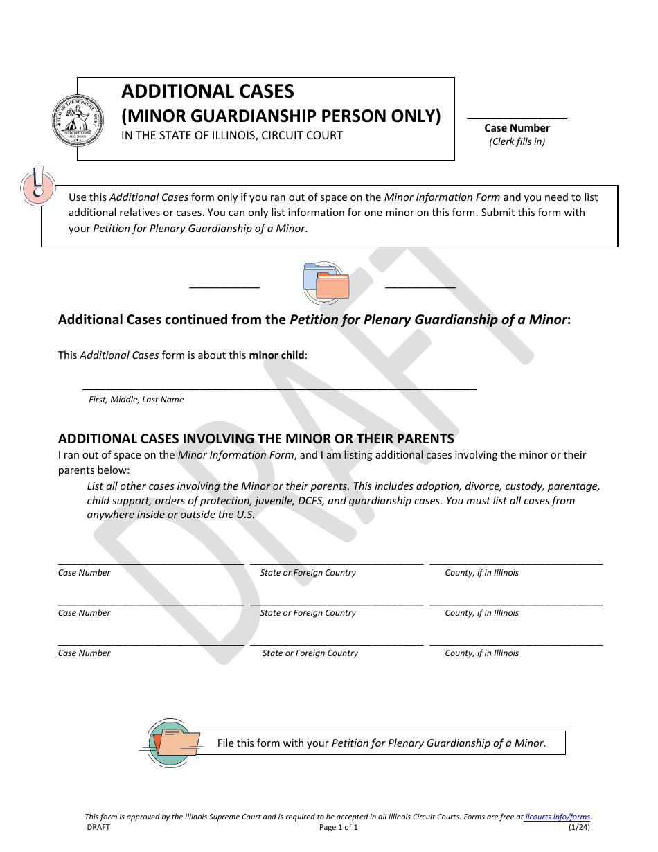 Illinois Additional Cases (Minor Guardianship Person Only) - Draft ...