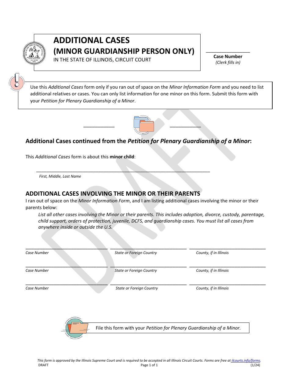 Additional Cases (Minor Guardianship Person Only) - Draft - Illinois, Page 1