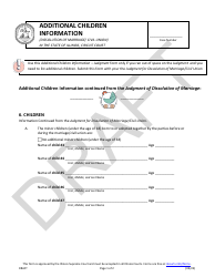 Document preview: Additional Children Information - Draft - Illinois