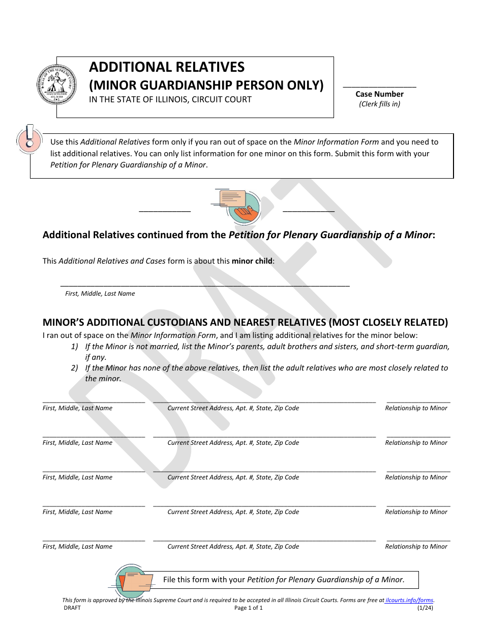 Additional Relatives (Minor Guardianship Person Only) - Draft - Illinois, Page 1