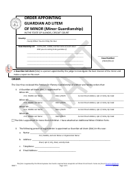 Order Appointing Guardian Ad Litem of Minor (Minor Guardianship) - Draft - Illinois