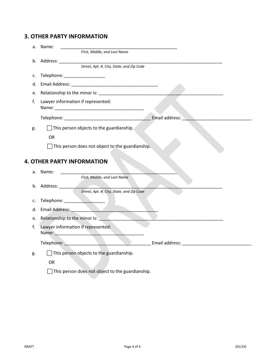 Order Appointing Guardian Ad Litem of Minor (Minor Guardianship) - Draft - Illinois, Page 4