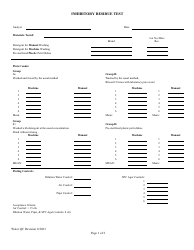 Inhibitory Residue Test - Illinois