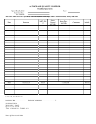 Document preview: Autoclave Quality Control - Monthly/Quarterly - Illinois