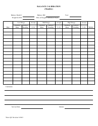 Document preview: Balance Calibration (Monthly) - Illinois