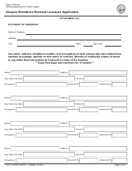 Form 445103 Hospice Residence Renewal Licensure Application - Illinois, Page 3