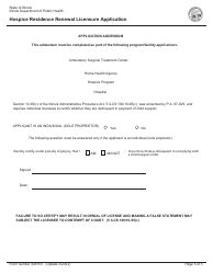 Form 445103 Hospice Residence Renewal Licensure Application - Illinois, Page 5