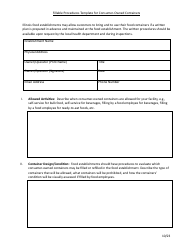 Fillable Procedures Template for Consumer-Owned Containers - Illinois
