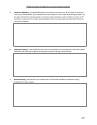 Fillable Procedures Template for Consumer-Owned Containers - Illinois, Page 2