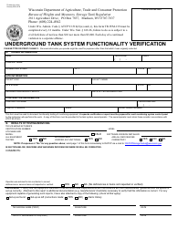 Form TR-WM-139 Underground Tank System Functionality Verification - Wisconsin