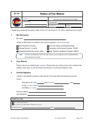 Document preview: Form JDF209 Notice of Fee Waiver - Colorado