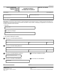 Document preview: Form MC541 Change in Contact Information for Service - Michigan