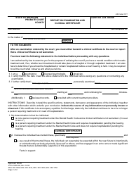 Form PCM208 Report on Examination and Clinical Certificate - Michigan