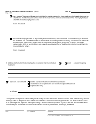 Form PCM208 Report on Examination and Clinical Certificate - Michigan, Page 2