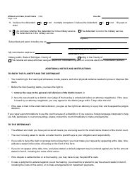 Form DC84 Affidavit and Claim - Small Claims - Michigan, Page 2