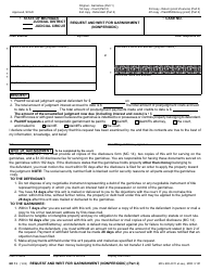 Form MC13 Request and Writ for Garnishment (Nonperiodic) - Michigan, Page 2