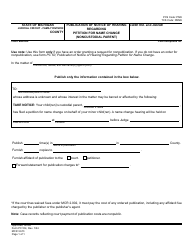 Document preview: Form PC50C Publication of Notice of Hearing Regarding Petition for Name Change (Noncustodial Parent) - Michigan