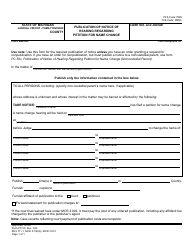 Document preview: Form PC50 Publication of Notice of Hearing Regarding Petition for Name Change - Michigan