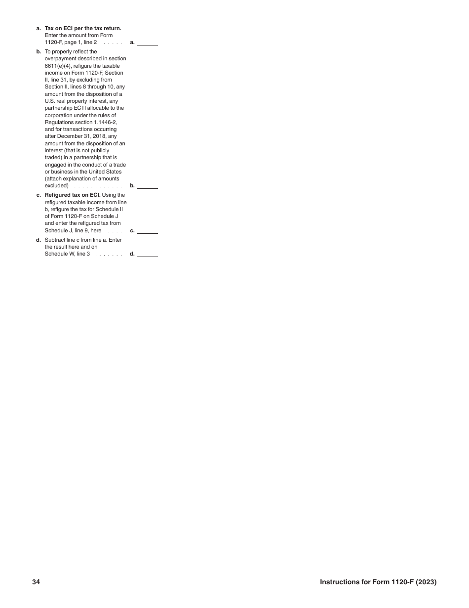Instructions for IRS Form 1120-F U.S. Income Tax Return of a Foreign Corporation, Page 34