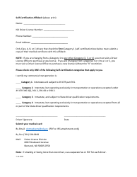 Document preview: Self-certification Affidavit - North Dakota